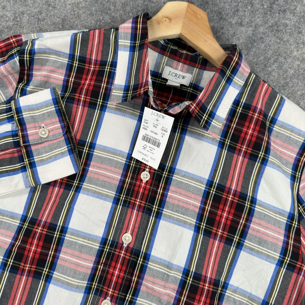 J.Crew Shirt Women's Small Multicolor Plaid Long Sleeve Button‎ Down